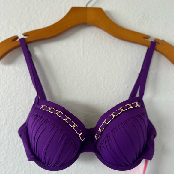 Lilly Pulitzer Dascha Top Purple Bikini Size 4 - Picture 2 of 8